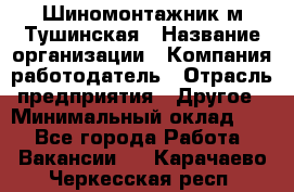 Шиномонтажник м.Тушинская › Название организации ­ Компания-работодатель › Отрасль предприятия ­ Другое › Минимальный оклад ­ 1 - Все города Работа » Вакансии   . Карачаево-Черкесская респ.